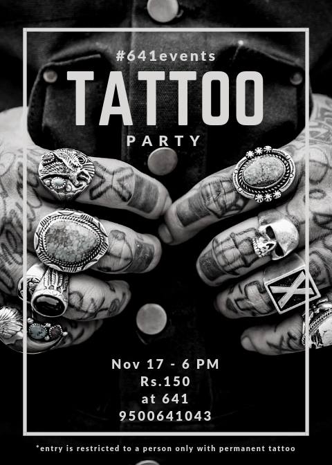 Tattoo Party November 17 Simplicity